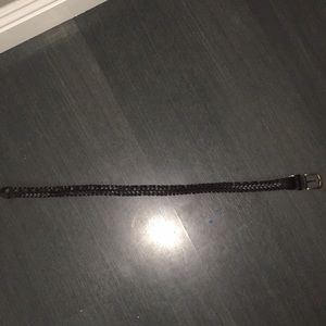 brown braided belt